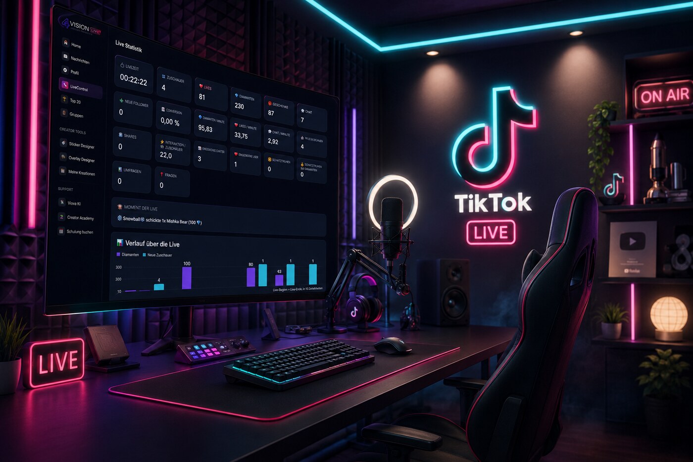4Vision Creator Hub – LiveControl im TikTok LIVE Setup